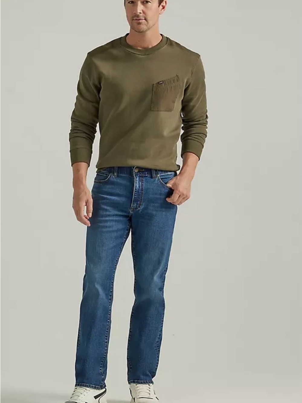LEE Extreme Motion MVP Men’s Straight Jeans in Medium Blue